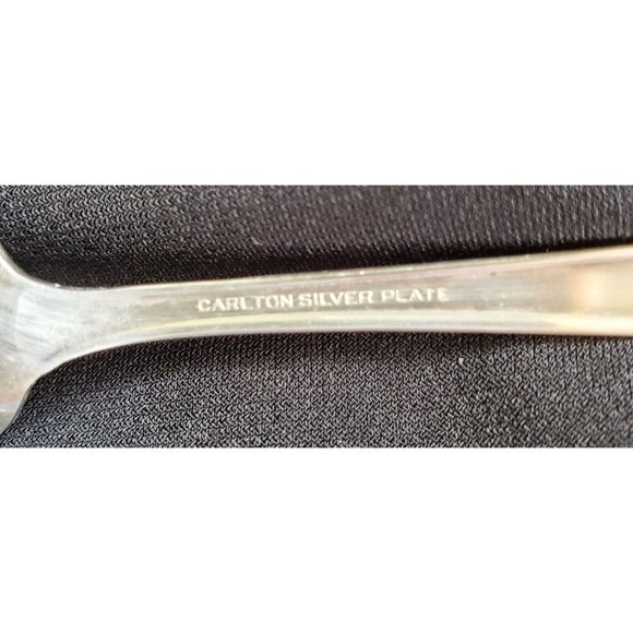 Carlton small espresso DEMITASSE SPOON silverplate 5" long VINTAGE - Picture 3 of 3